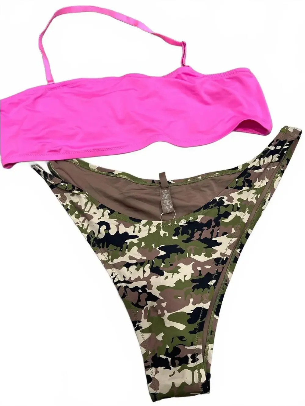 Skims Swim Bandeau Stretch Recycled-Nylon Bikini Top & Swim Cheeky Tanga -SET